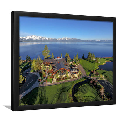 Edgewood Tahoe Golf Course Resort Stateline, Nevada, Framed Art Print Wall Decor, Picture Framed