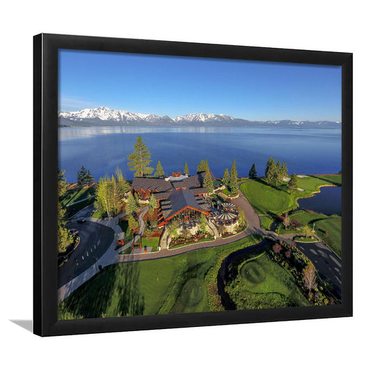 Edgewood Tahoe Golf Course Resort Stateline, Nevada, Framed Art Print Wall Decor, Picture Framed
