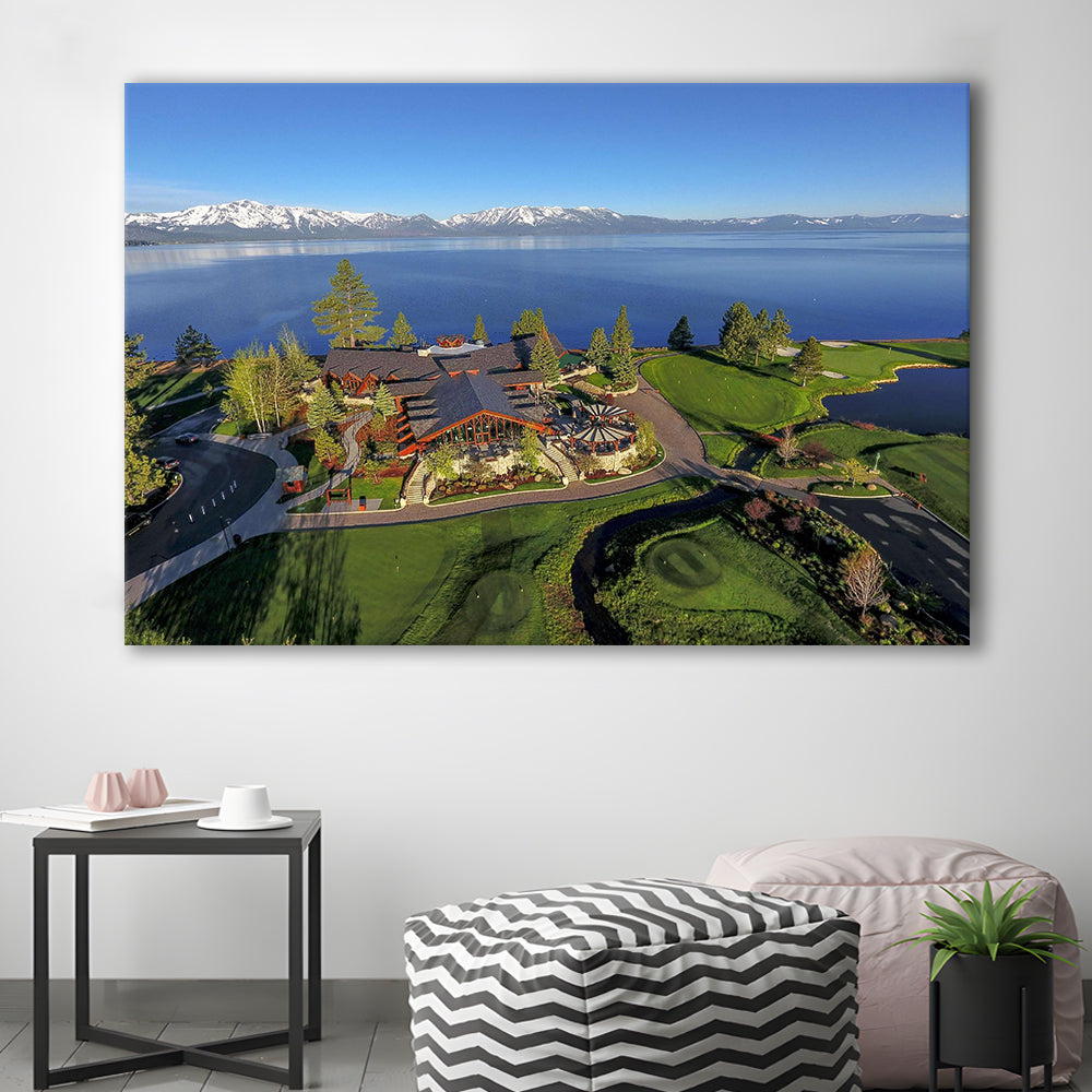 Edgewood Tahoe Golf Course Resort Stateline, Nevada, Golf Art Print,Gifts Golf Lover