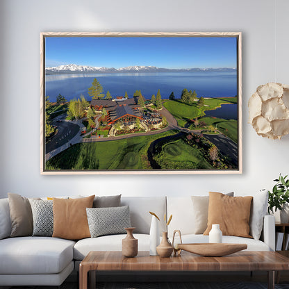 Edgewood Tahoe Golf Course Resort Stateline, Nevada, Floating Framed Canvas Print Wall Art