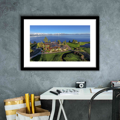 Edgewood Tahoe Golf Course Resort Stateline, Nevada, Goft Art Print, Framed Art Print White Border Wall Decor