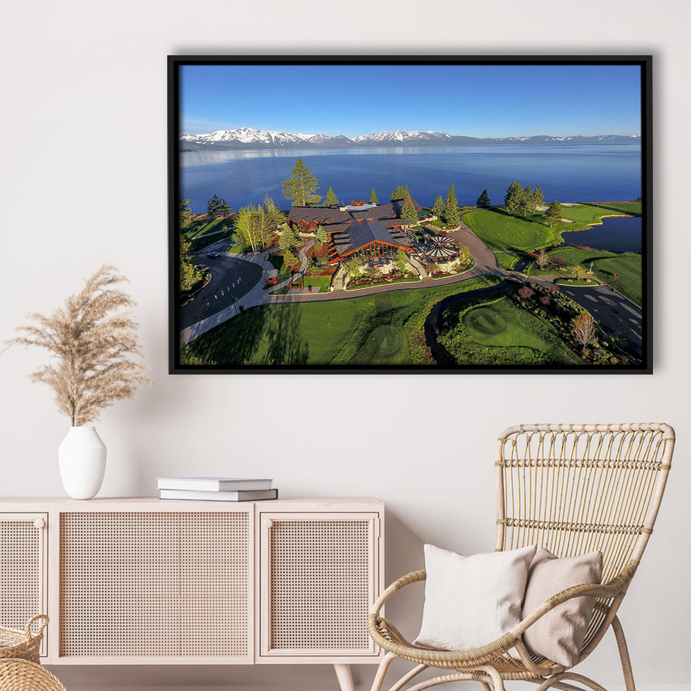Edgewood Tahoe Golf Course Resort Stateline, Nevada, Floating Framed Canvas Print Wall Art