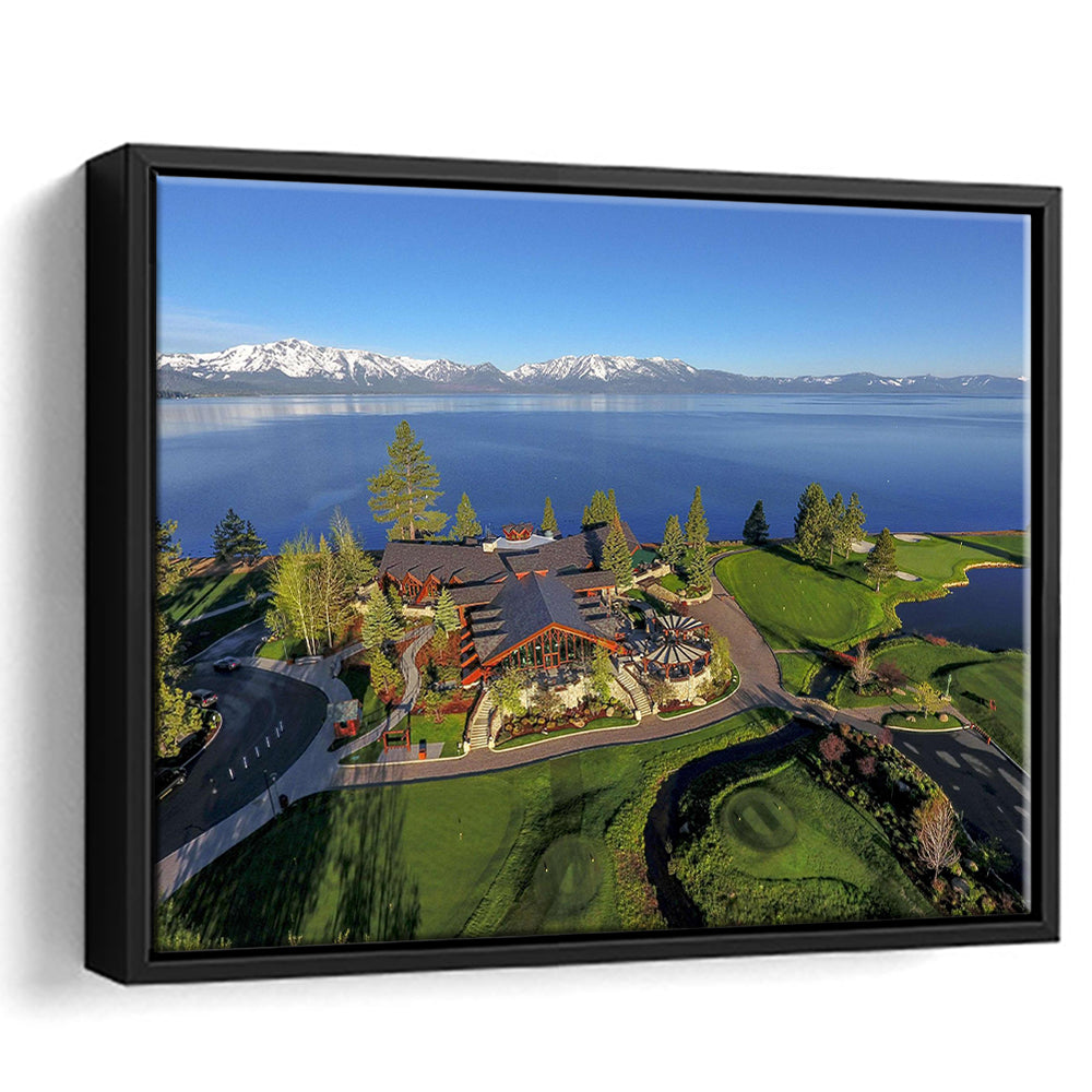Edgewood Tahoe Golf Course Resort Stateline, Nevada, Floating Framed Canvas Print Wall Art