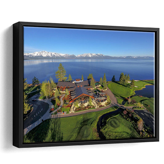 Edgewood Tahoe Golf Course Resort Stateline, Nevada, Floating Framed Canvas Print Wall Art