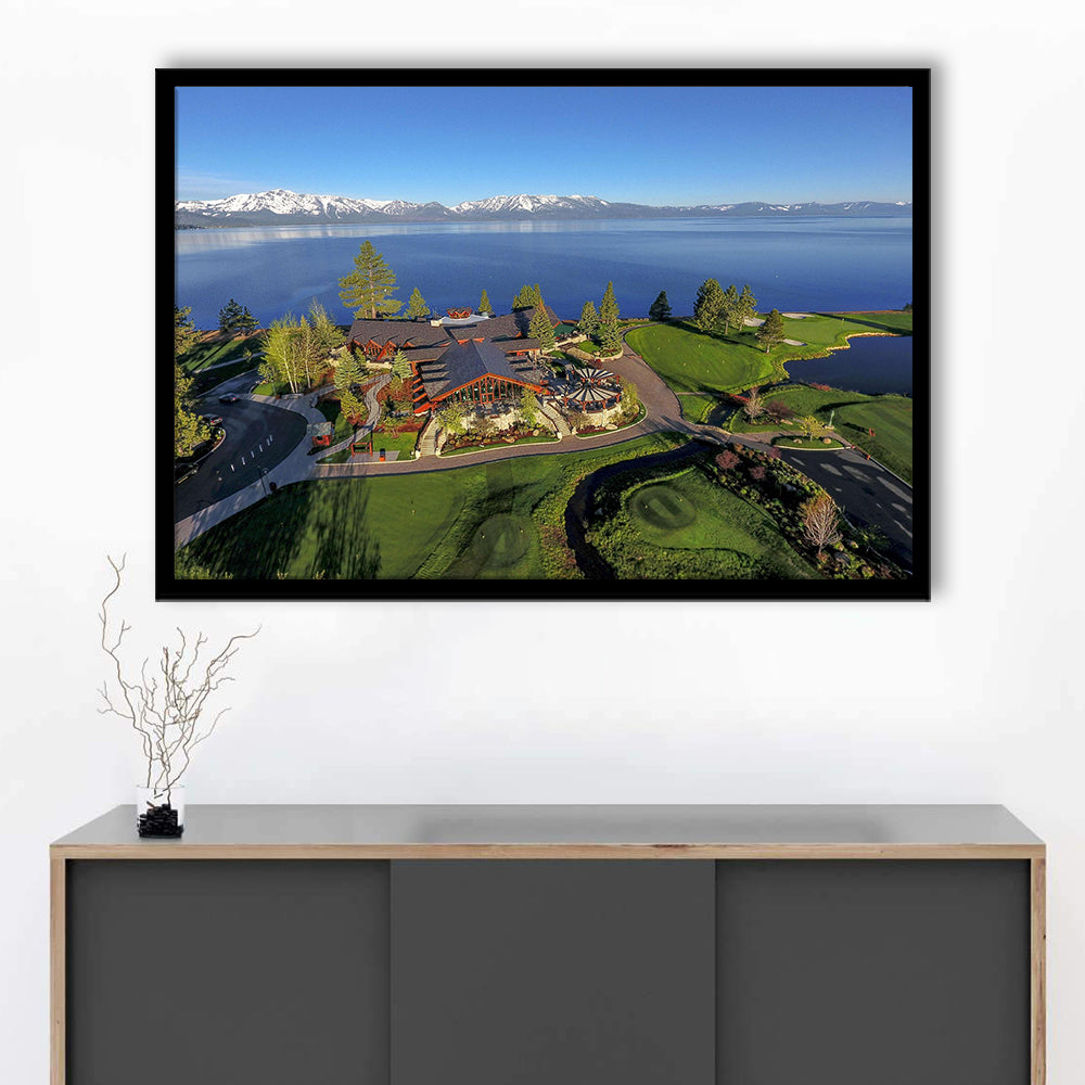 Edgewood Tahoe Golf Course Resort Stateline, Nevada, Framed Art Print Wall Decor, Picture Framed