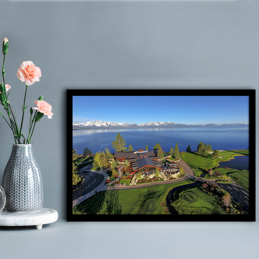 Edgewood Tahoe Golf Course Resort Stateline, Nevada, Framed Art Print Wall Decor, Picture Framed