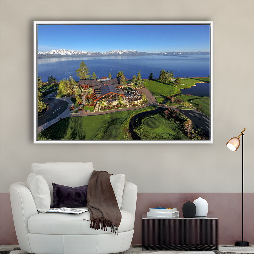 Edgewood Tahoe Golf Course Resort Stateline, Nevada, Floating Framed Canvas Print Wall Art