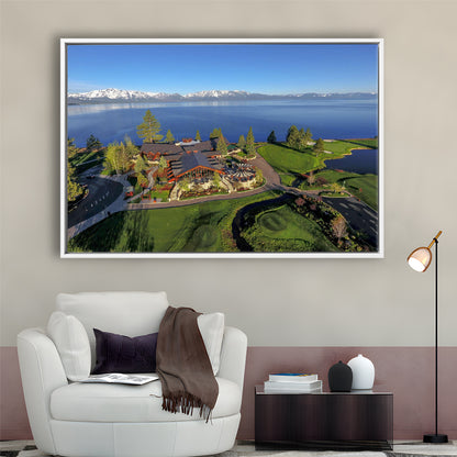 Edgewood Tahoe Golf Course Resort Stateline, Nevada, Floating Framed Canvas Print Wall Art
