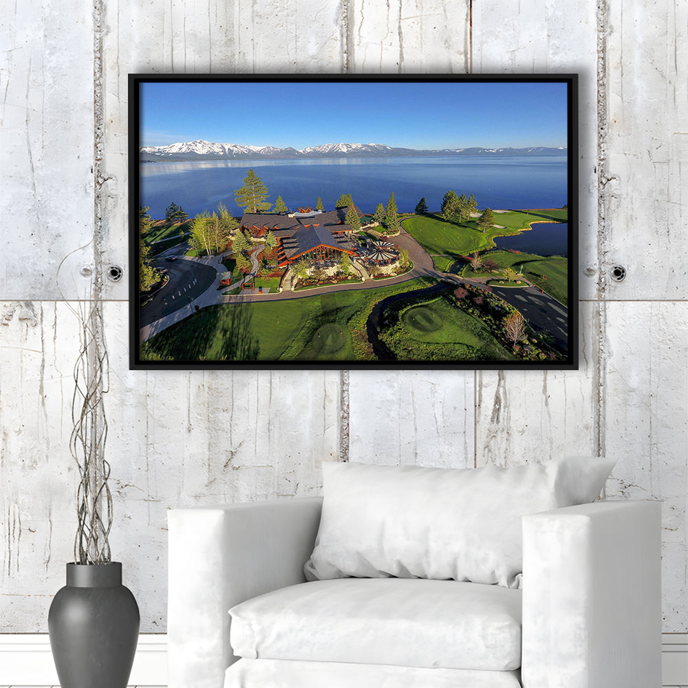 Edgewood Tahoe Golf Course Resort Stateline, Nevada, Floating Framed Canvas Print Wall Art