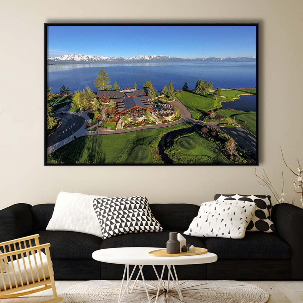 Edgewood Tahoe Golf Course Resort Stateline, Nevada, Floating Framed Canvas Print Wall Art