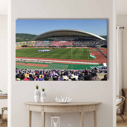 Edion Stadium Hiroshima, Stadium Canvas, Sport Art, Gift for him, Man Cave Decor, Art Print, Canvas Print Wall Art