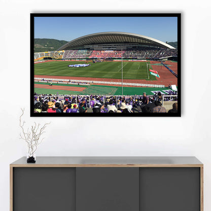 Edion Stadium Hiroshima, Stadium Canvas, Sport Art, Gift for him, Framed Art Print Wall Decor, Picture Framed