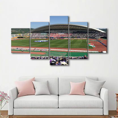 Edion Stadium Hiroshima, Stadium Canvas, Sport Art, Gift for him, 5 Panel, Large Canvas, Canvas Print Wall Art