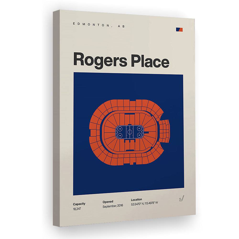 Edmonton Oilers Stadium Print, Rogers Place Stadium Print, Fan Gifts, Sport Art, Canvas Print Wall Art