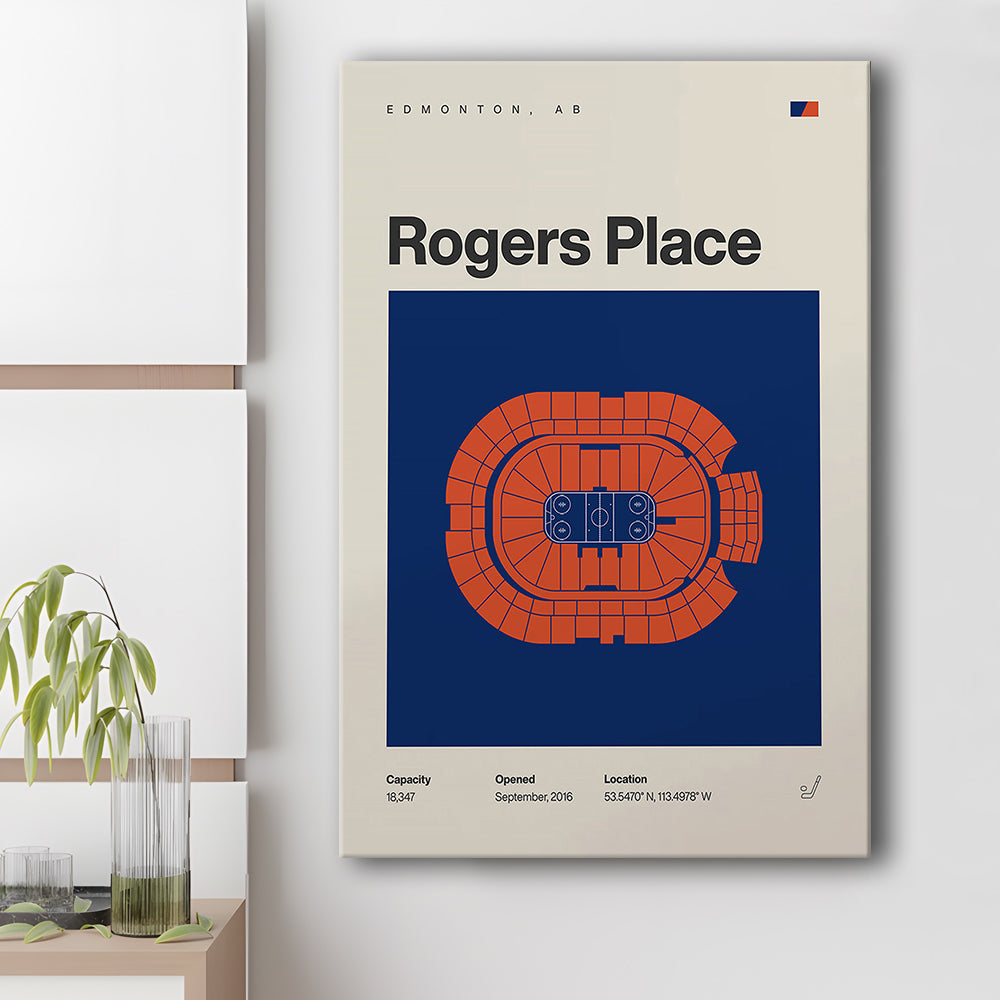 Edmonton Oilers Stadium Print, Rogers Place Stadium Print, Fan Gifts, Sport Art, Canvas Print Wall Art