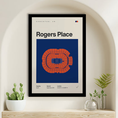 Edmonton Oilers Stadium Print, Rogers Place Stadium Print, Gifts for him, Sport Art, Framed Art Print Wall Decor