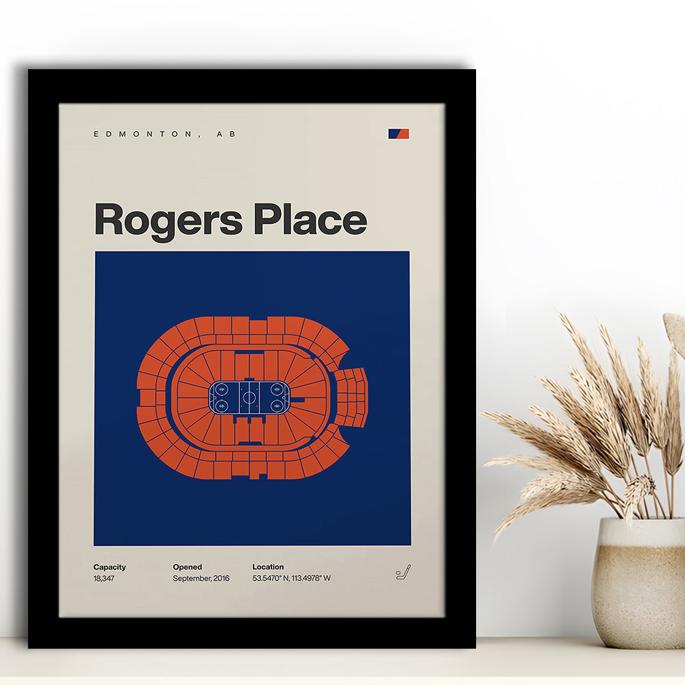 Edmonton Oilers Stadium Print, Rogers Place Stadium Print, Gifts for him, Sport Art, Framed Art Print Wall Decor