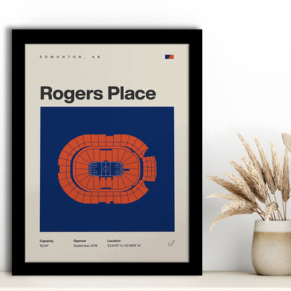 Edmonton Oilers Stadium Print, Rogers Place Stadium Print, Gifts for him, Sport Art, Framed Art Print Wall Decor