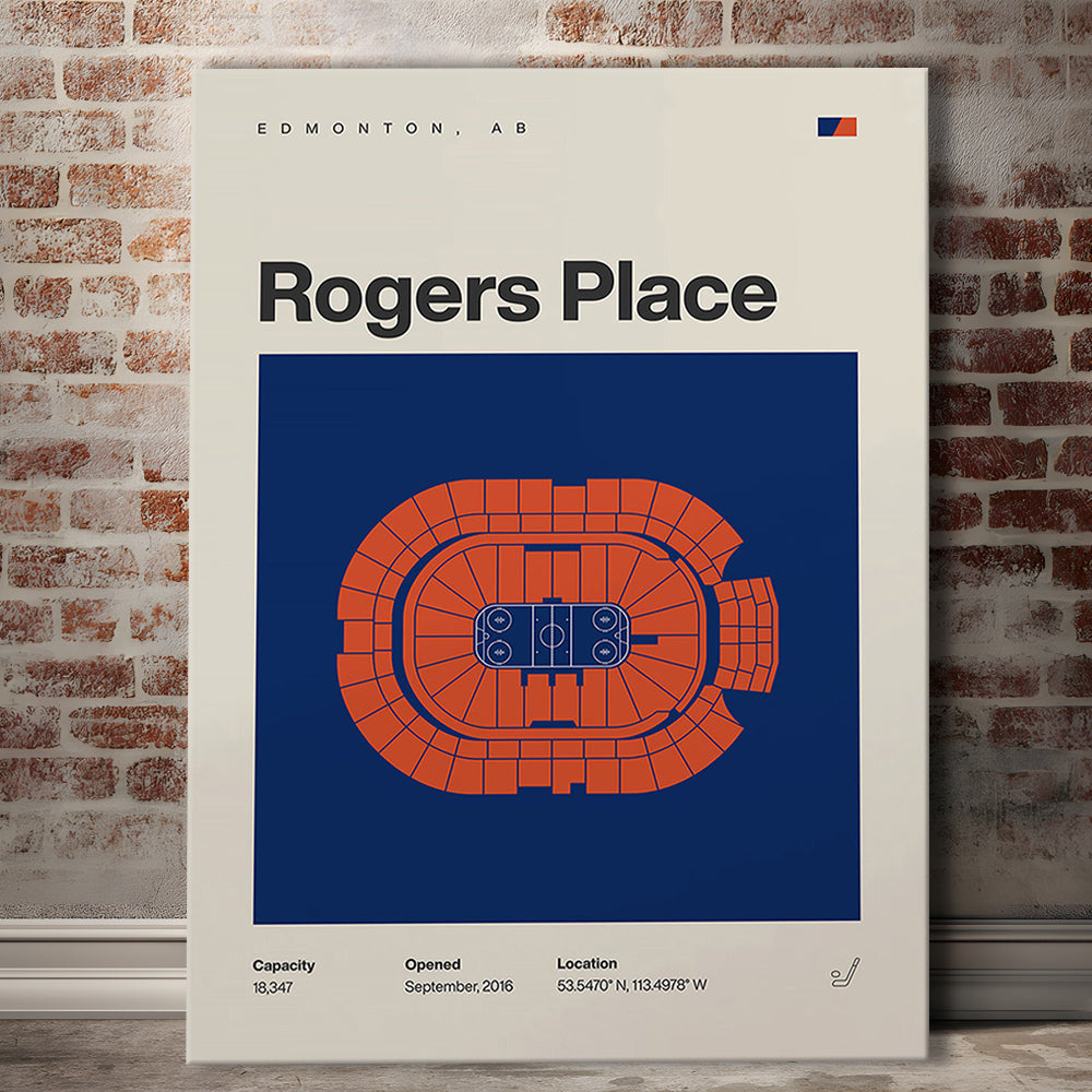 Edmonton Oilers Stadium Print, Rogers Place Stadium Print, Fan Gifts, Sport Art, Canvas Print Wall Art