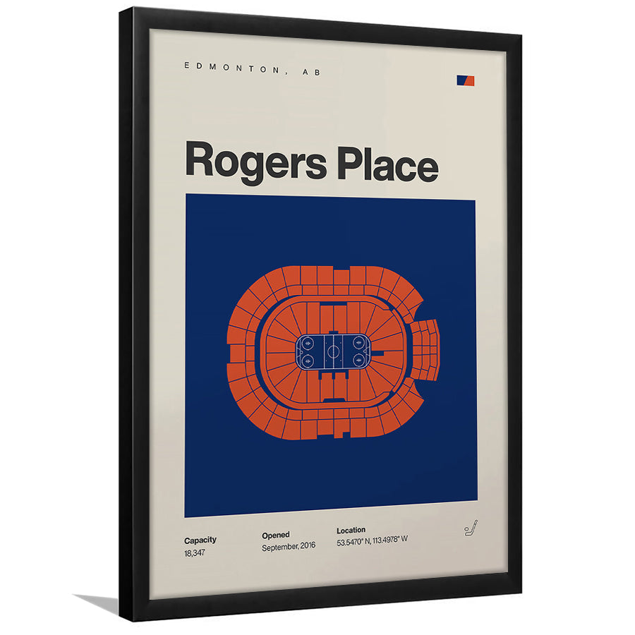 Edmonton Oilers Stadium Print, Rogers Place Stadium Print, Gifts for him, Sport Art, Framed Art Print Wall Decor