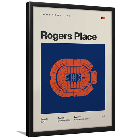 Edmonton Oilers Stadium Print, Rogers Place Stadium Print, Gifts for him, Sport Art, Framed Art Print Wall Decor