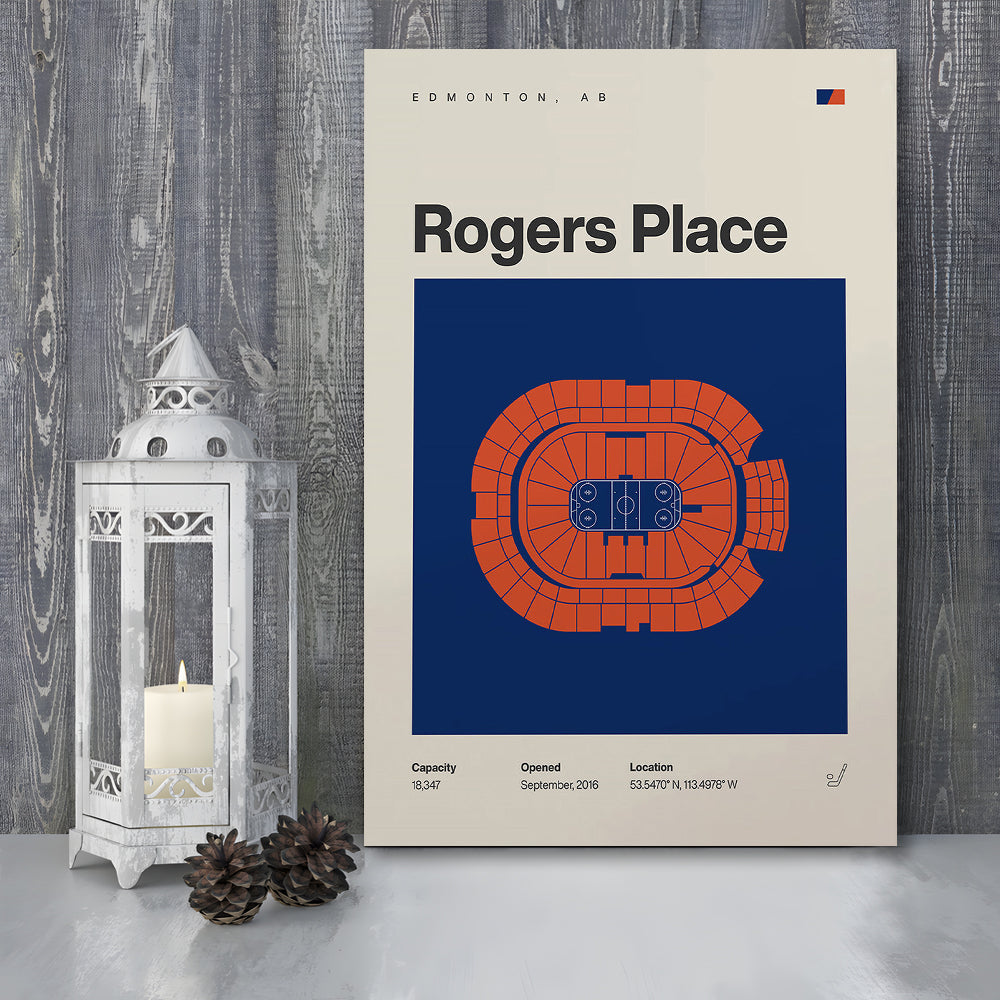 Edmonton Oilers Stadium Print, Rogers Place Stadium Print, Fan Gifts, Sport Art, Canvas Print Wall Art