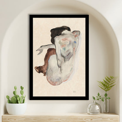 Egon Schiele Naked Lady (1912) Print, Egon Schiele Art Print, Women Oil Painting, Framed Art Print, Fine Art Print