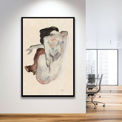 Egon Schiele Naked Lady (1912) Print, Egon Schiele Art Print, Women Oil Painting, Framed Art Print, Fine Art Print