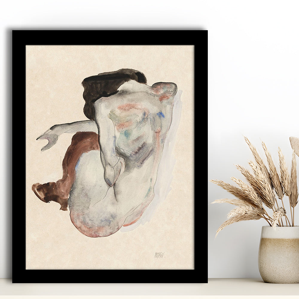 Egon Schiele Naked Lady (1912) Print, Egon Schiele Art Print, Women Oil Painting, Framed Art Print, Fine Art Print