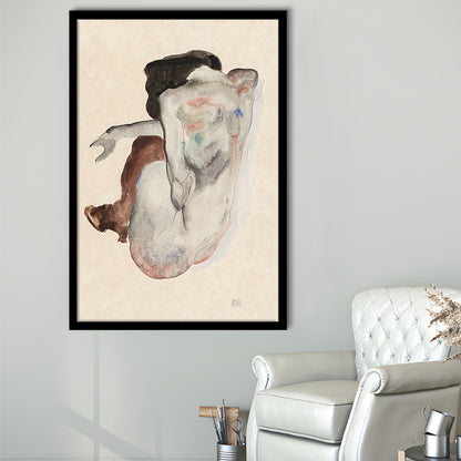 Egon Schiele Naked Lady (1912) Print, Egon Schiele Art Print, Women Oil Painting, Framed Art Print, Fine Art Print