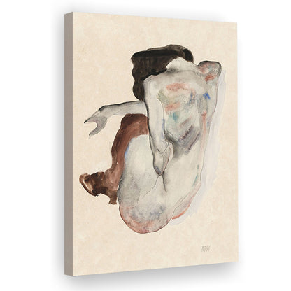 Egon Schiele Naked Lady (1912) Print, Egon Schiele Art Print, Egon Schiele, Women Oil Painting, Canvas Print, Canvas Decor