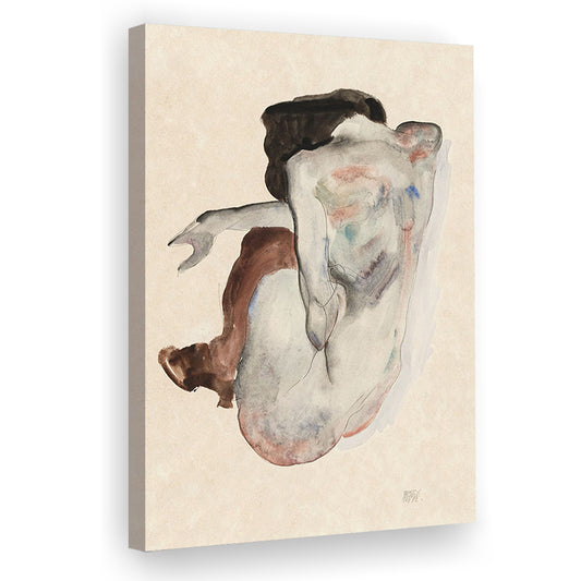 Egon Schiele Naked Lady (1912) Print, Egon Schiele Art Print, Egon Schiele, Women Oil Painting, Canvas Print, Canvas Decor
