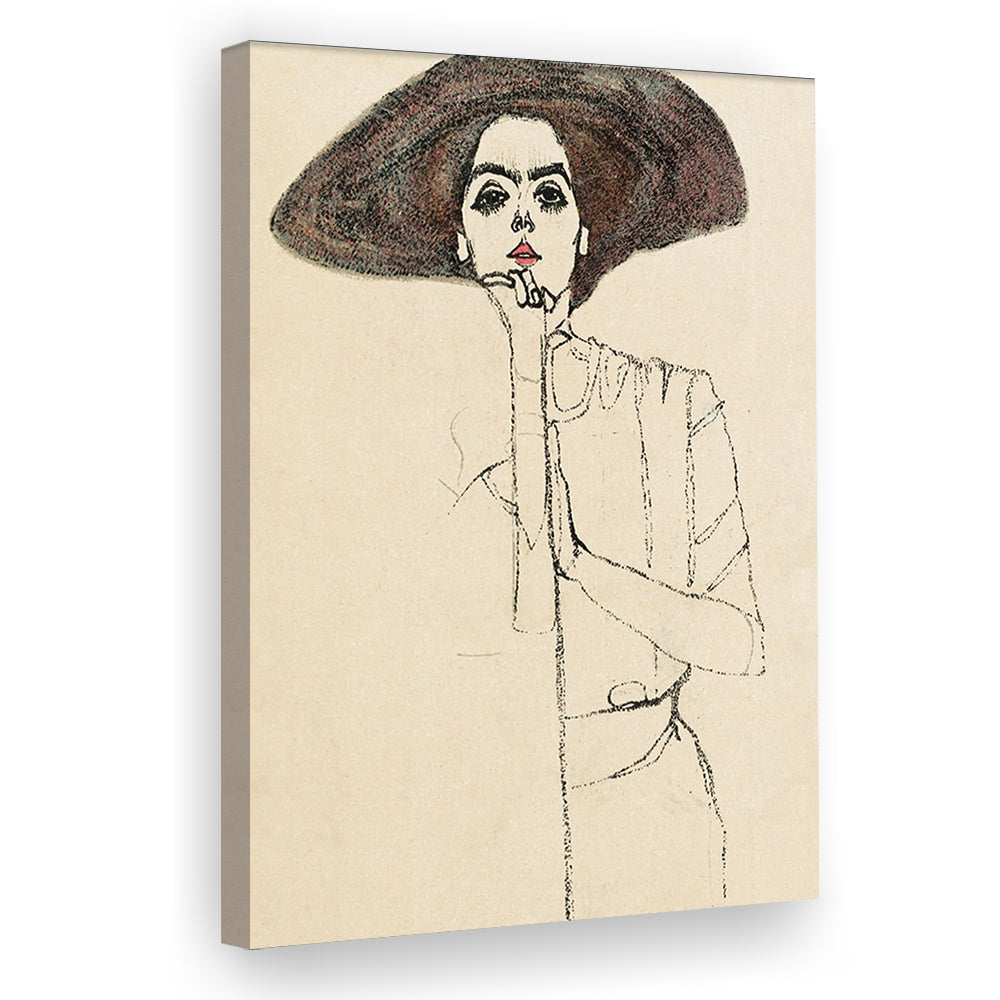 Egon Schiele Portrait Of A Woman (1910) Print, Egon Schiele Art Print, Canvas Print, Canvas Decor
