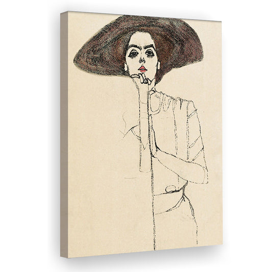 Egon Schiele Portrait Of A Woman (1910) Print, Egon Schiele Art Print, Canvas Print, Canvas Decor