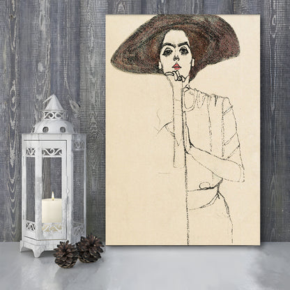 Egon Schiele Portrait Of A Woman (1910) Print, Egon Schiele Art Print, Canvas Print, Canvas Decor