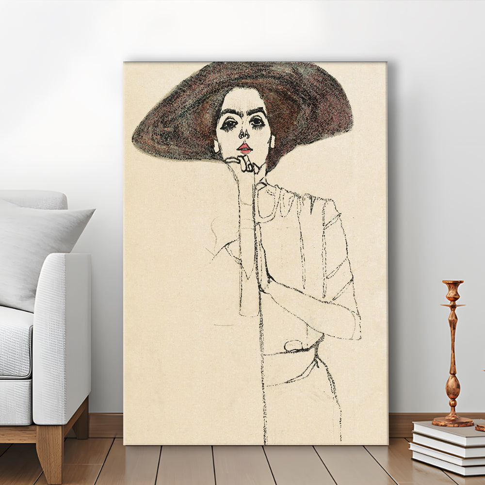 Egon Schiele Portrait Of A Woman (1910) Print, Egon Schiele Art Print, Canvas Print, Canvas Decor