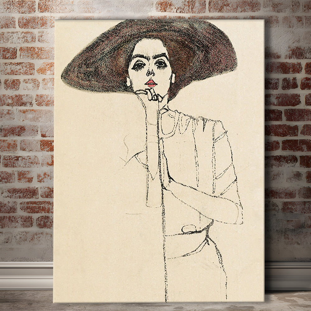 Egon Schiele Portrait Of A Woman (1910) Print, Egon Schiele Art Print, Canvas Print, Canvas Decor