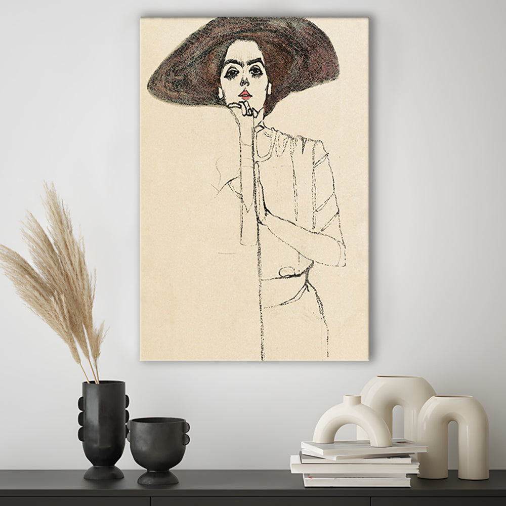 Egon Schiele Portrait Of A Woman (1910) Print, Egon Schiele Art Print, Canvas Print, Canvas Decor