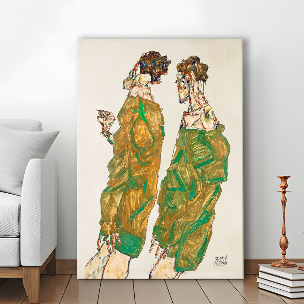 Egon Schiele Print - Devotion (1913), Egon Schiele Art Print, Egon Schiele Reproduction, Canvas Print, Canvas Decor
