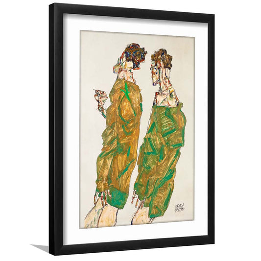 Egon Schiele Print - Devotion (1913), Egon Schiele Art Print, Egon Schiele Reproduction, Framed Art Print, White Border
