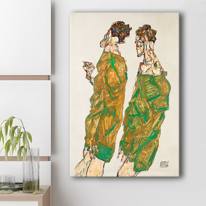Egon Schiele Print - Devotion (1913), Egon Schiele Art Print, Egon Schiele Reproduction, Canvas Print, Canvas Decor