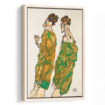 Egon Schiele Print - Devotion (1913), Egon Schiele Art Print, Egon Schiele Reproduction, Framed Canvas Print, Floating Frame