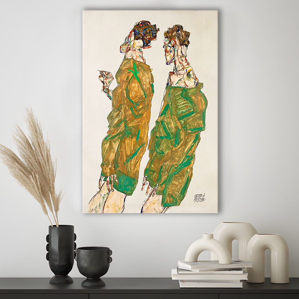 Egon Schiele Print - Devotion (1913), Egon Schiele Art Print, Egon Schiele Reproduction, Canvas Print, Canvas Decor