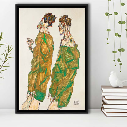 Egon Schiele Print - Devotion (1913), Egon Schiele Art Print, Egon Schiele Reproduction, Framed Canvas Print, Floating Frame
