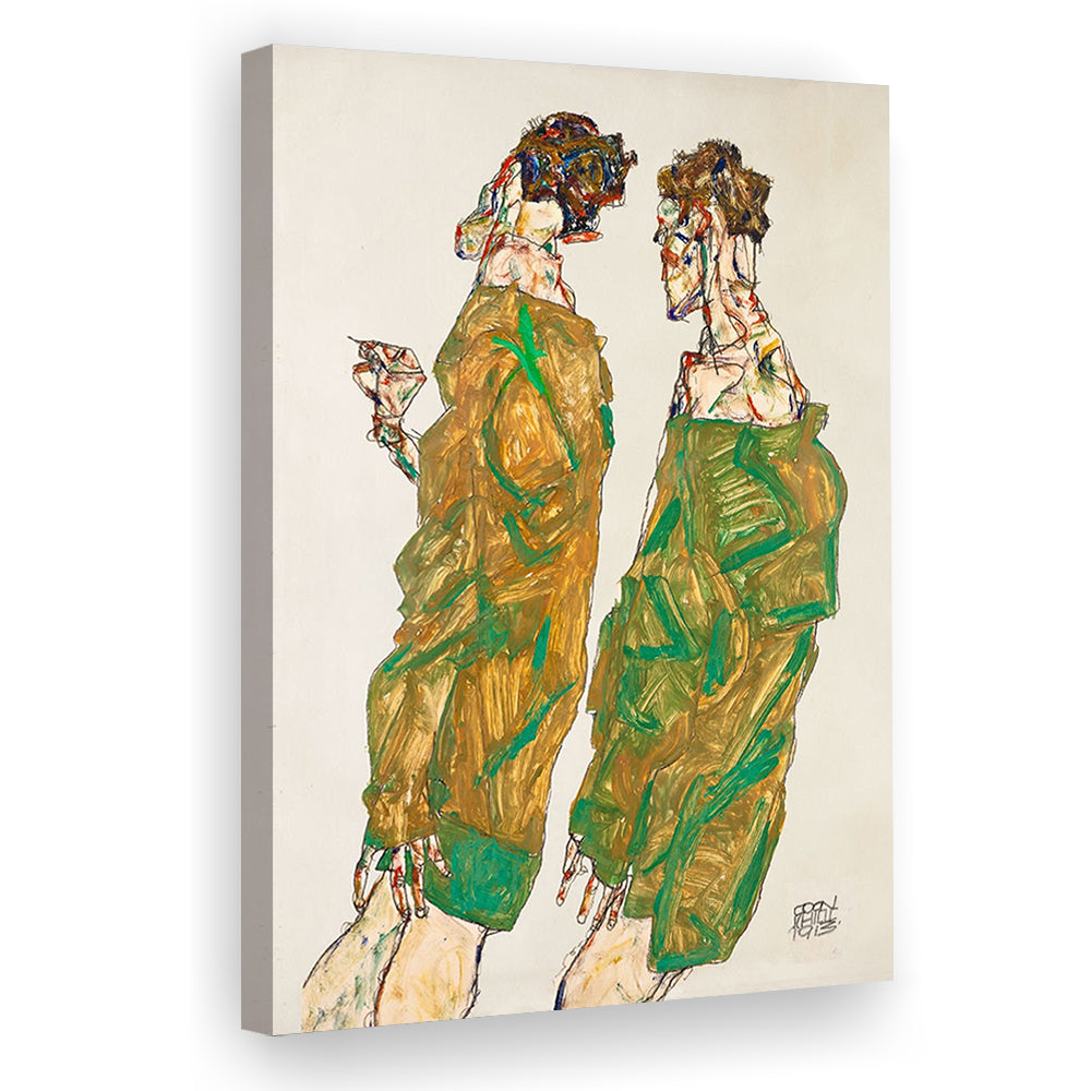 Egon Schiele Print - Devotion (1913), Egon Schiele Art Print, Egon Schiele Reproduction, Canvas Print, Canvas Decor