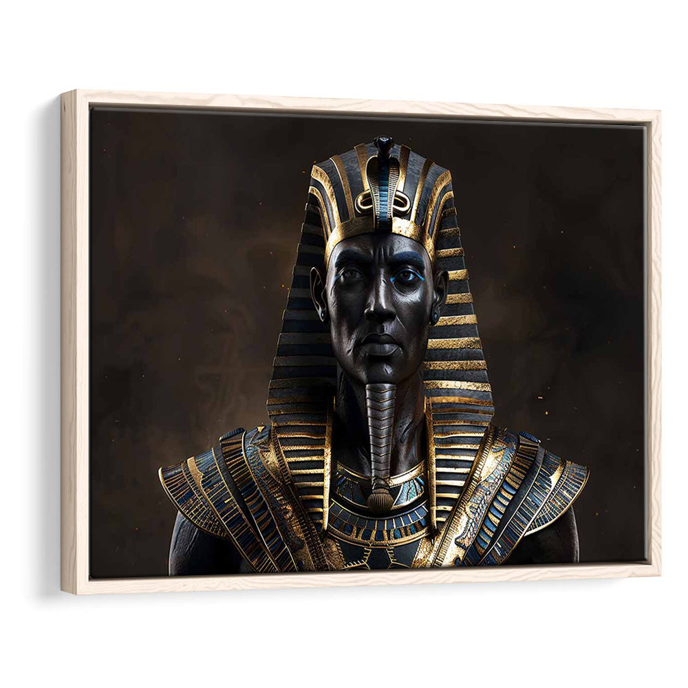 Egyptian Pharaoh Canvas Print,African Wall Art,Egyptian Artwork,Ready To Hang, Framed Cavas Print, Floating Frame