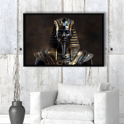 Egyptian Pharaoh Canvas Print,African Wall Art,Egyptian Artwork,Ready To Hang, Framed Cavas Print, Floating Frame