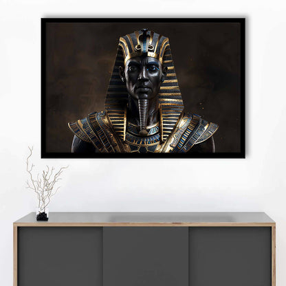 Egyptian Pharaoh Art Prints,African Wall Art,Egyptian Artwork,Ready To Hang, Framed Art Print, Picture Framed
