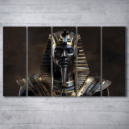 Egyptian Pharaoh Canvas Print,African Wall Art,Ready to Hang Wall Decor, 5 Piece B Extra Large Cavas Print Wall Art Decor