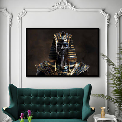 Egyptian Pharaoh Art Prints,African Wall Art,Egyptian Artwork,Ready To Hang, Framed Art Print, Picture Framed